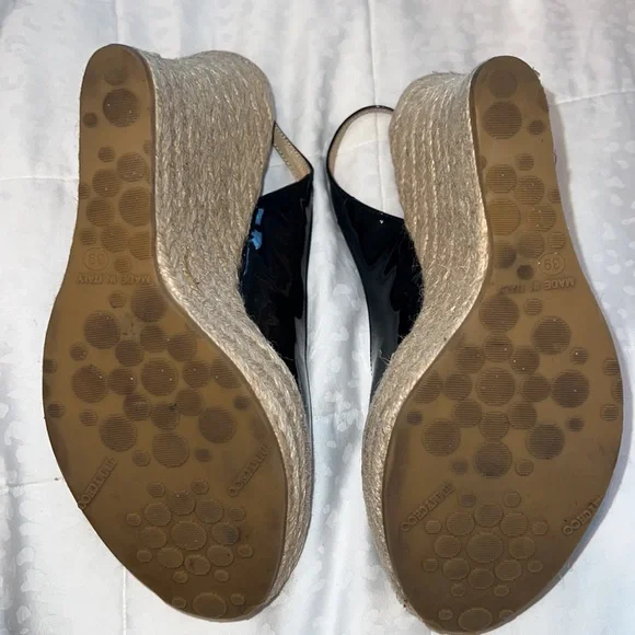 Jimmy Choo Patent Leather Espadrilles Black - Picture 6 of 7